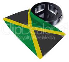 friedenssymbol und flagge von jamaika