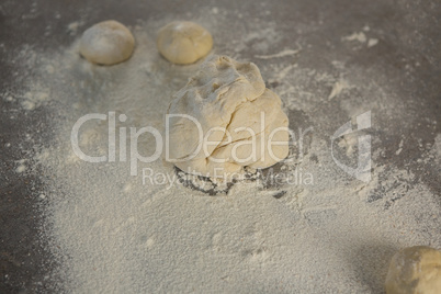 Dough and flour