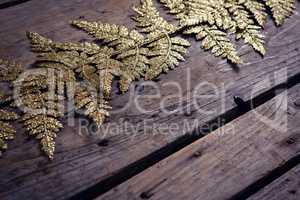 Christmas decoration on wooden plank