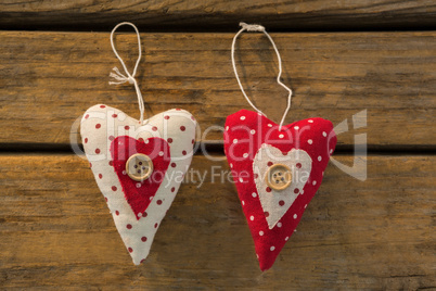 Close up of heart shape Christmas decoration