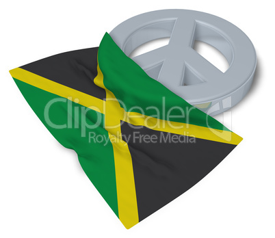friedenssymbol und flagge von jamaika