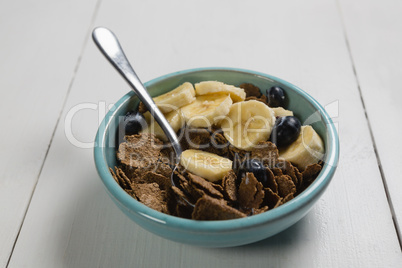 Breakfast cereals in bowl