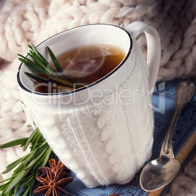 herbal tea with rosemary