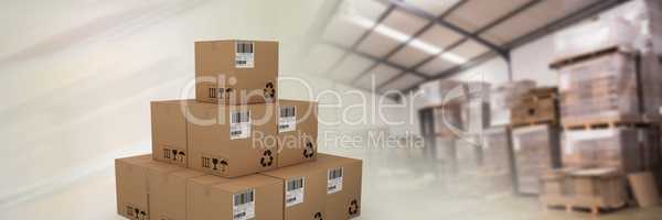 boxes in warehouse, transition