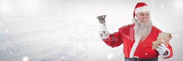 Santa with Winter landscape and bell