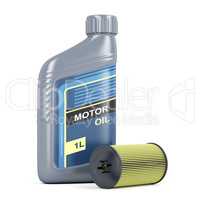 Motor oil and oil filter