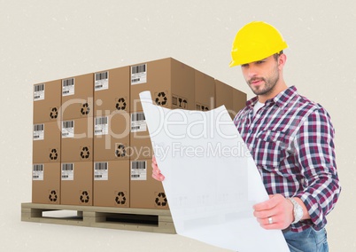 man with boxes