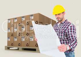 man with boxes