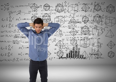 frustrated man with math background