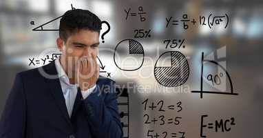 frustrated man with math background