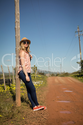 Woman relaxing on a sunny day