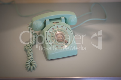 Vintage telephone on a table