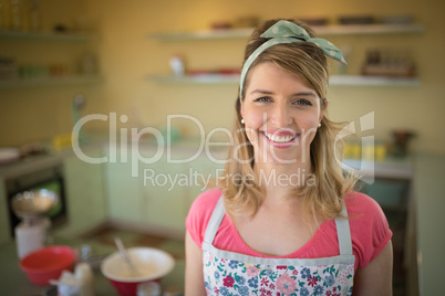 Waitress standing in restaurant