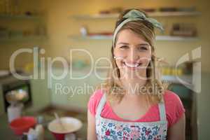 Waitress standing in restaurant