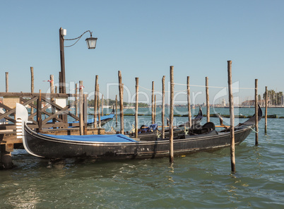 Gondola rowing boat in Venice