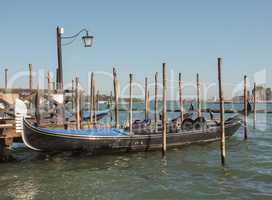 Gondola rowing boat in Venice