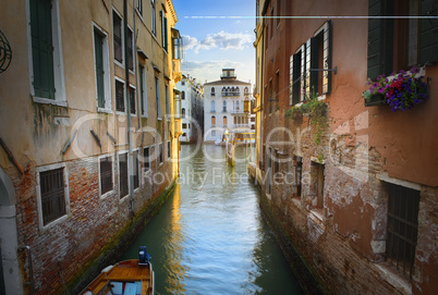 Narrow channel in Venice