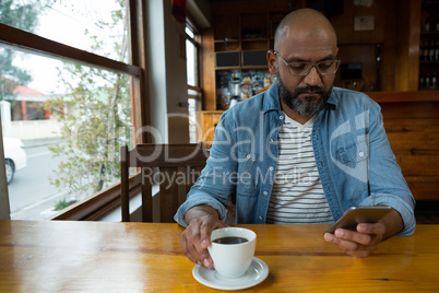 Man using mobile phone