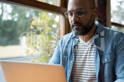 Man using laptop