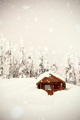 Little Wood house in the snow