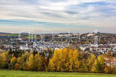 Zschopau with Wildeck castle in Saxony