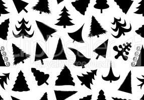 Christmas tree seamless illustration