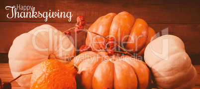 Composite image of thanksgiving greeting text