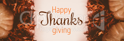 Composite image of thanksgiving greeting text