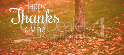 Composite image of thanksgiving greeting text