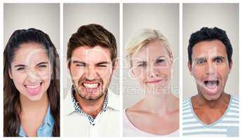 People collage portrait