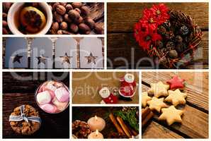 Candle biscuit and Christmas decoration