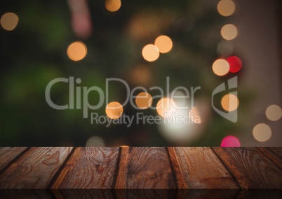 Wooden floor with Christmas theme background