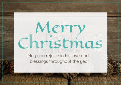 merry Christmas text on Christmas background