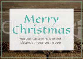 merry Christmas text on Christmas background