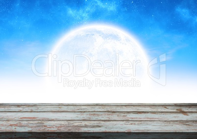 Wooden floor with Christmas theme background