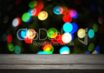 Wooden floor with Christmas theme background