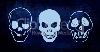 Skull halloween illustrations