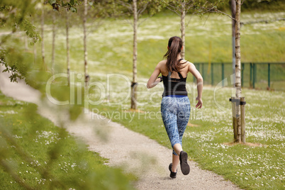 Woman jogging in the park