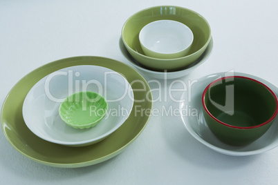 Various types of plastic bowl