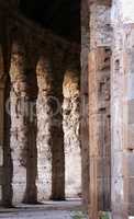 Internal arches of the theater of Marcellus in Rome, Italy