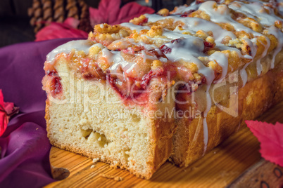 delicious yeast cake with plums