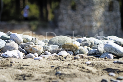 Sea stones by the sea. Reference picture