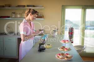 Waitress taking order in restaurant