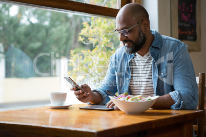 Man using mobile phone