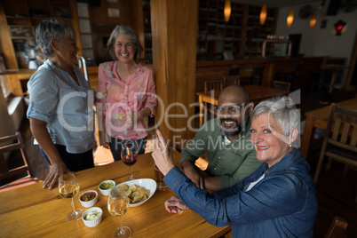 Friends having fun in bar