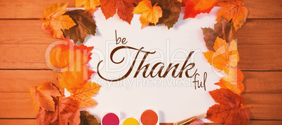 Composite image of digital image of happy thanksgiving day text greeting