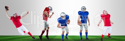american football players wide on field american football players wide on field