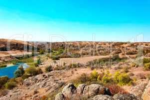 Aktov canyon in the autumn day in Mykolayiv region