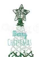 merry Christmas text on Christmas background