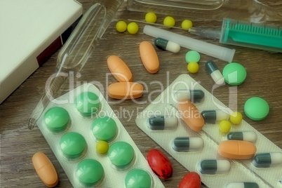 Drugs to treat in the form of tablets and ampoules.